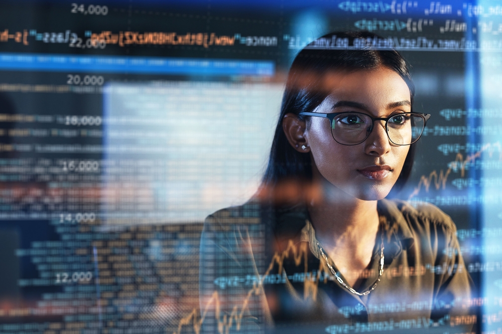 Software,,Coding,Hologram,And,Woman,In,Data,Analytics,,Information,Technology Software,,Coding,Hologram,And,Woman,In,Data,Analytics,,Information,Technology